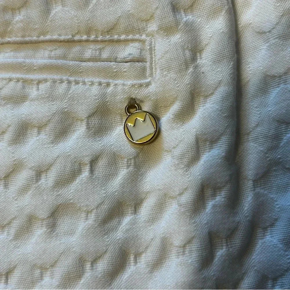 NWT Crown & Ivy Womens 16 Scalloped Shelby Shorts White Stretch - Picture 8 of 8